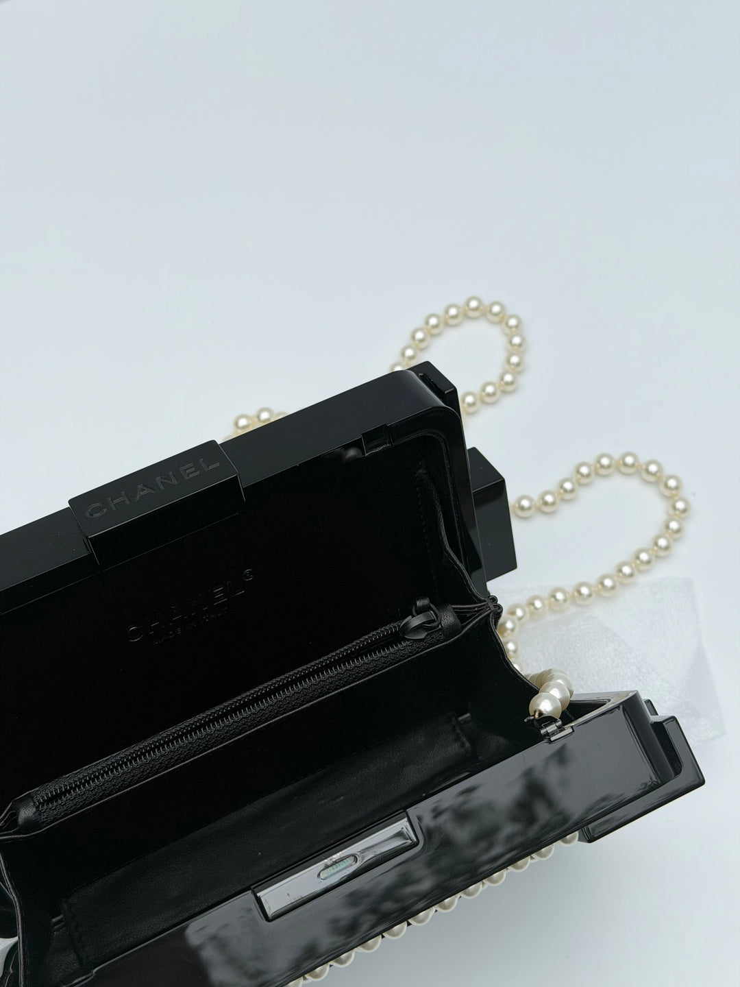 Chanel Pearl Plexiglass Lego Minaudiere
