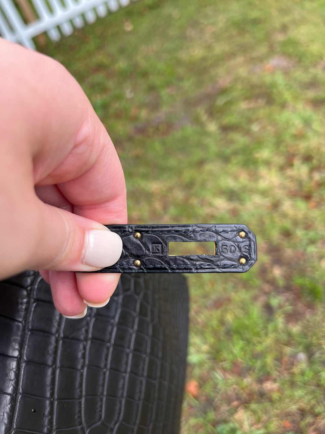 Hermes Black Matte Croc Birkin 35 GHW