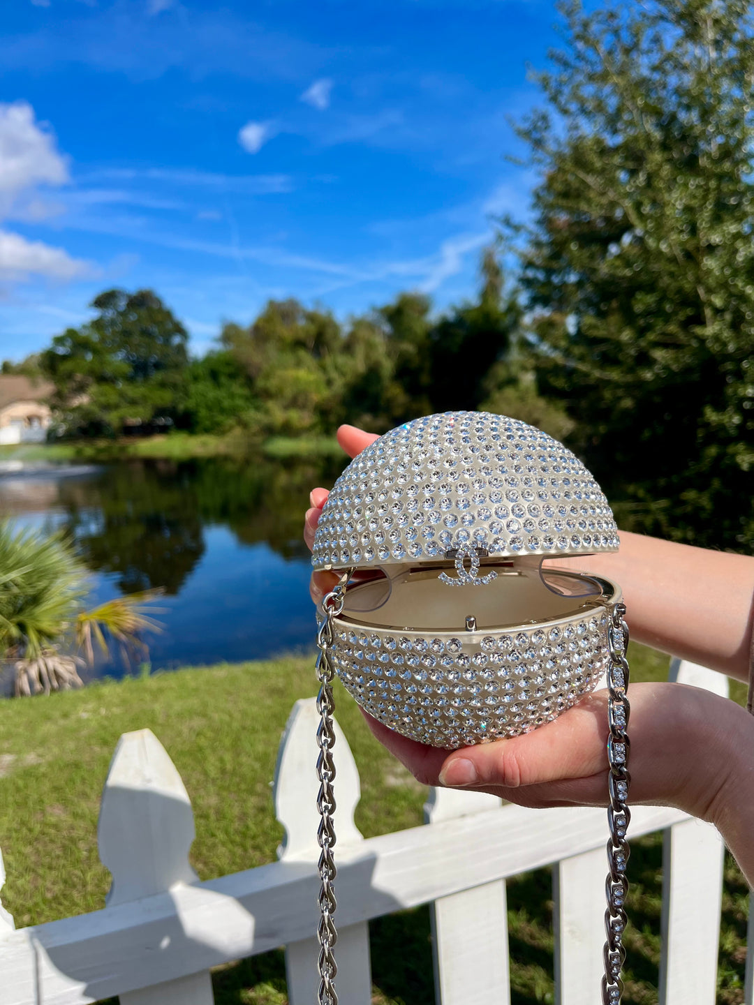 Chanel Rare Runway 2018 Crystals Minaudières Clutch Crossbody Bag