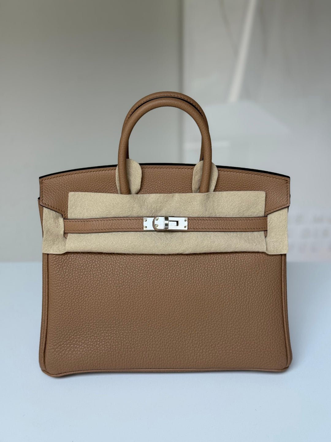 Hermes Chai Togo Birkin 25 Palladium Hardware
