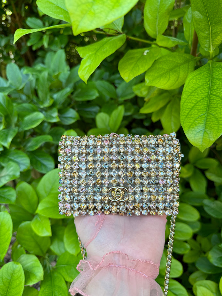 Chanel Multicolor Strass Pearl Mini Evening Bag