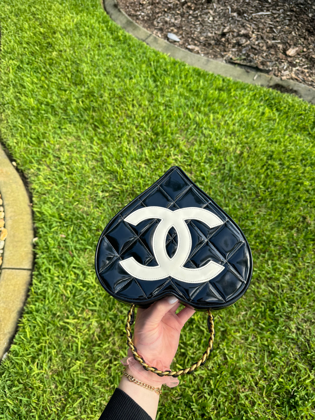Chanel 1995 CC Heart Vanity Bag