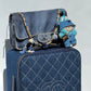 Chanel Denim Paris Dubai Jumbo Pom-Pom Flap
