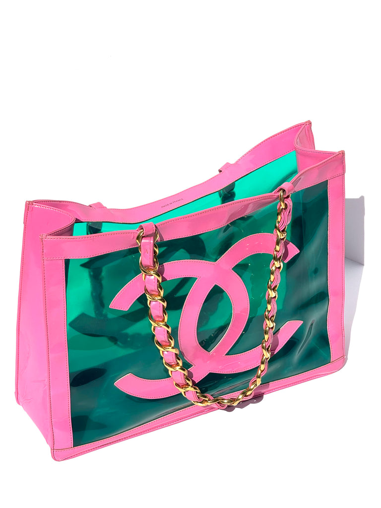 Rare Chanel 1995 Barbie Collection Pink PVC Tote – Its A Luv Story