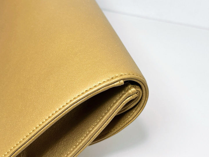 Chanel 19A Gold Egyptian CC Clutch