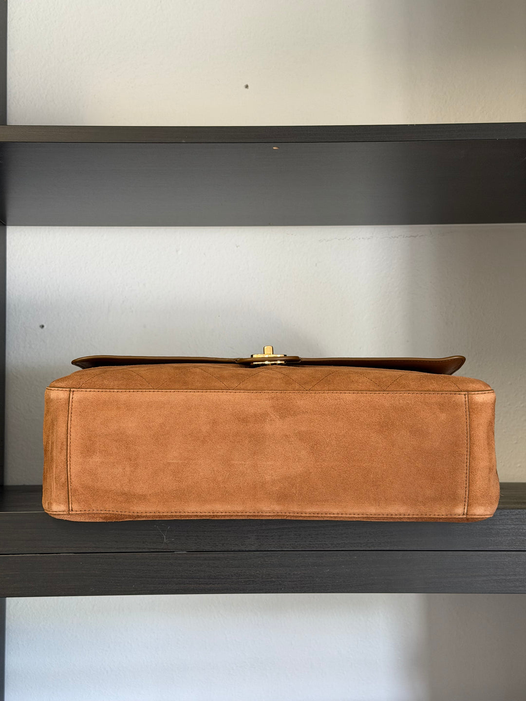 Chanel Maxi Flap Souplissimo Suede Calfskin Camel Gold Hardware 2026