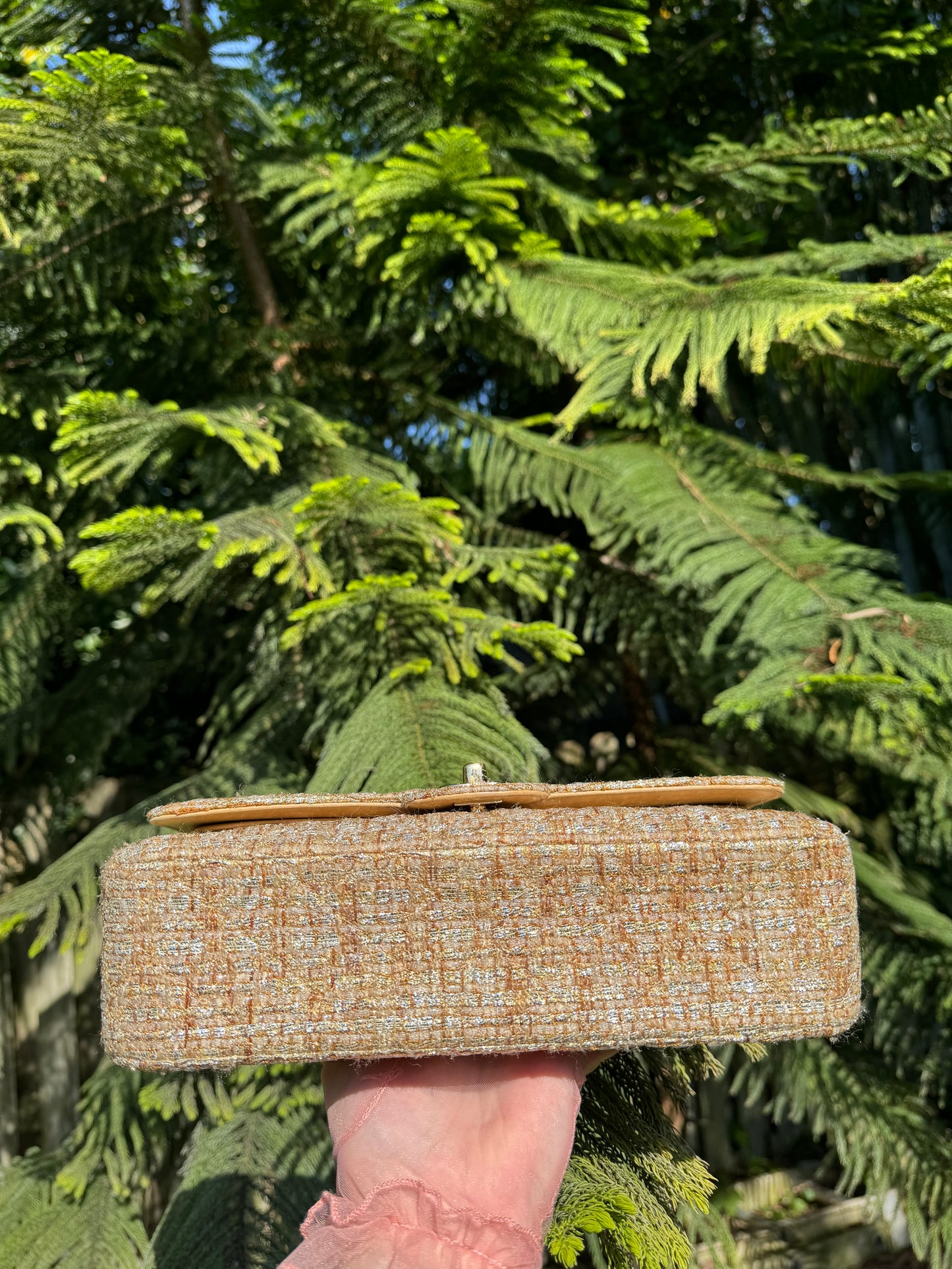 Chanel 24K Medium Vintage Tweed Flap Bag