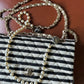 Chanel Ivory/Black Coco Medium Sailor Pearls Double Flap Bag