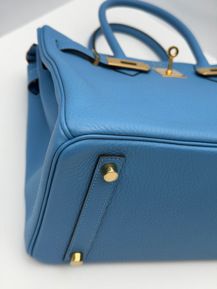 Hermes 2014 Bleu Paradis Clemence Taurillon Birkin 30