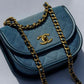 Chanel Denim Small Messenger Crossbody Bag