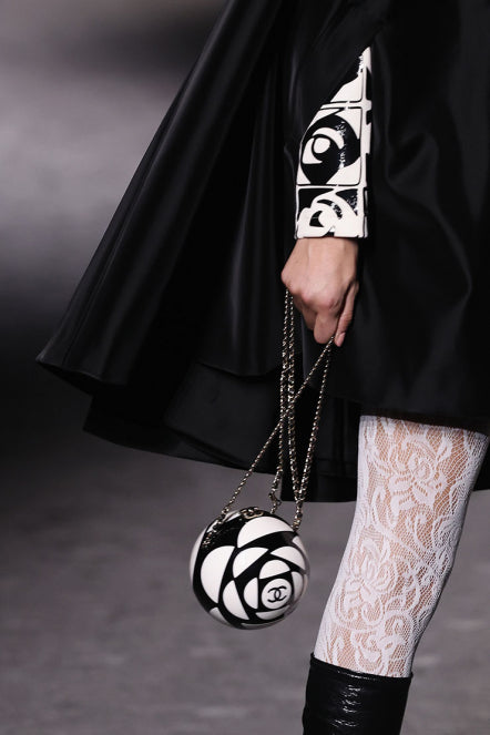 Chanel 2023 Black & White Resin Sphere Minaudiere