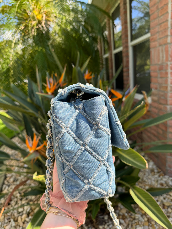 Chanel Jumbo Denim Patchwork Flap Bag