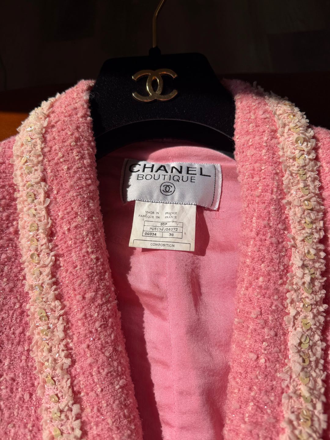 Chanel 1995 Spring “Barbie” Pink Tweed Skirt Suit