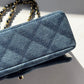 Chanel 22K Small Denim Classic Double Flap Bag