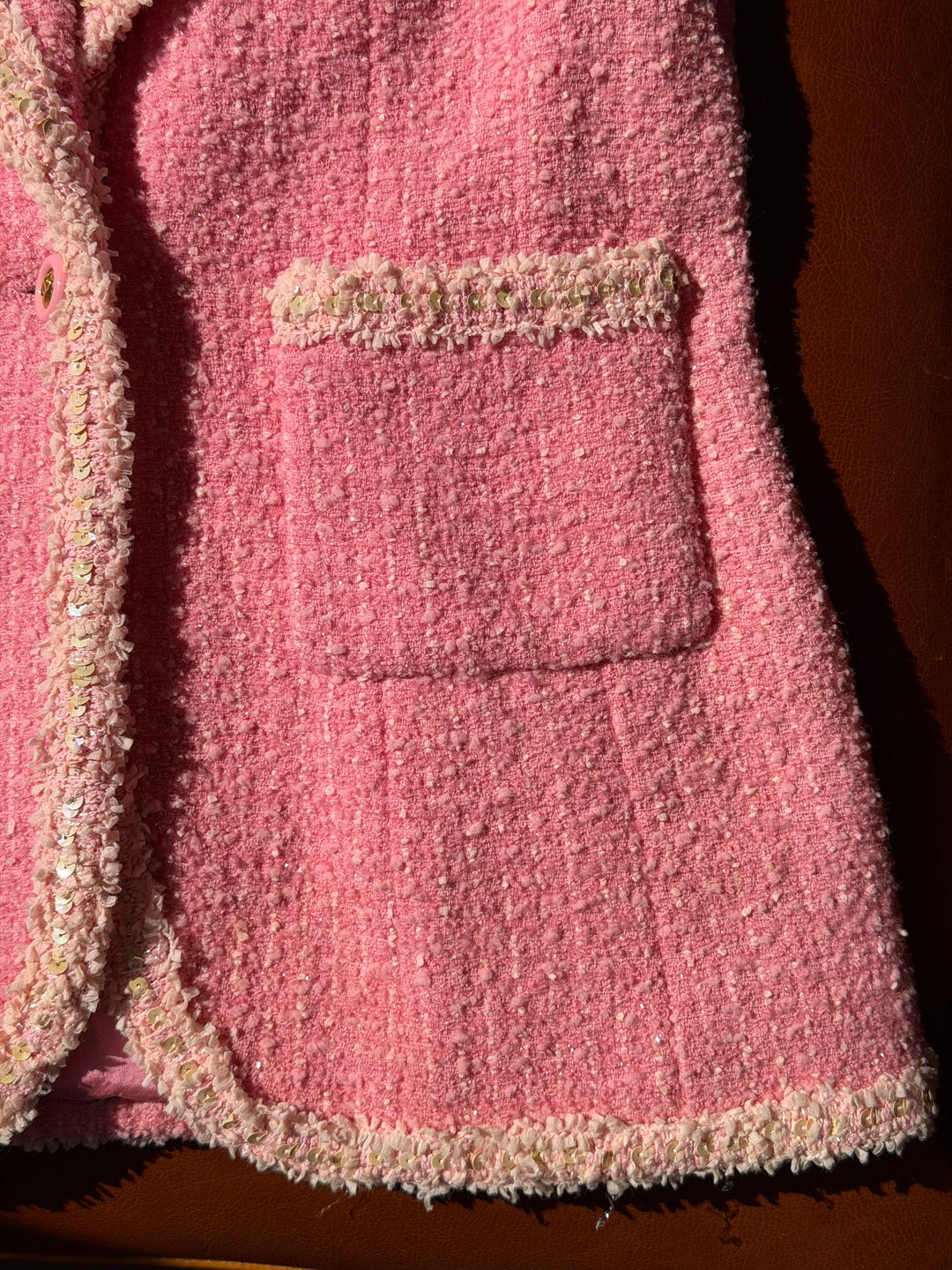 Chanel 1995 Spring “Barbie” Pink Tweed Skirt Suit