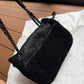 Chanel Medium Black Shearling Coco Neige Flap