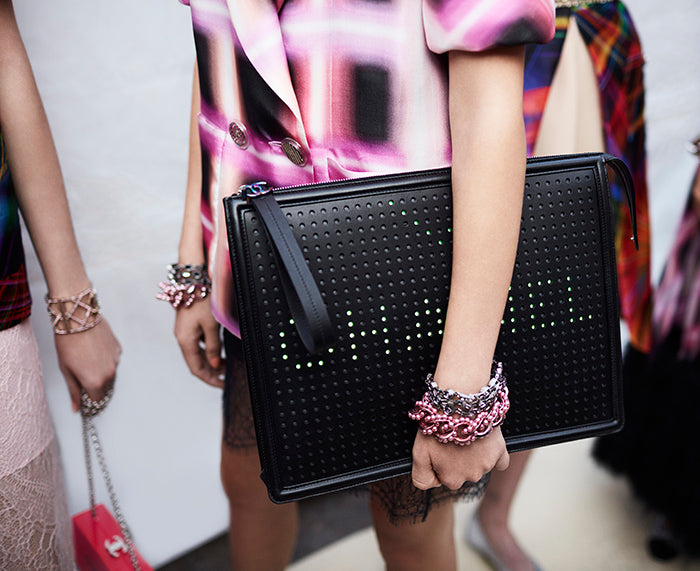 Chanel Rare 2017 LED Black XL Clutch