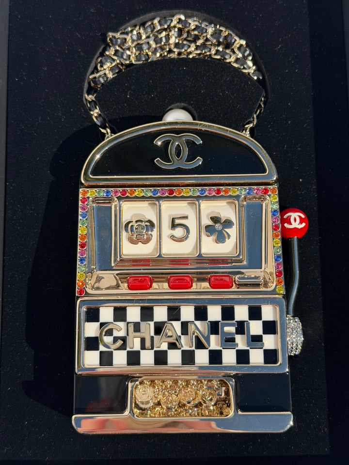 Chanel Slot Machine Casino Minaudière Gold Hardware 23C