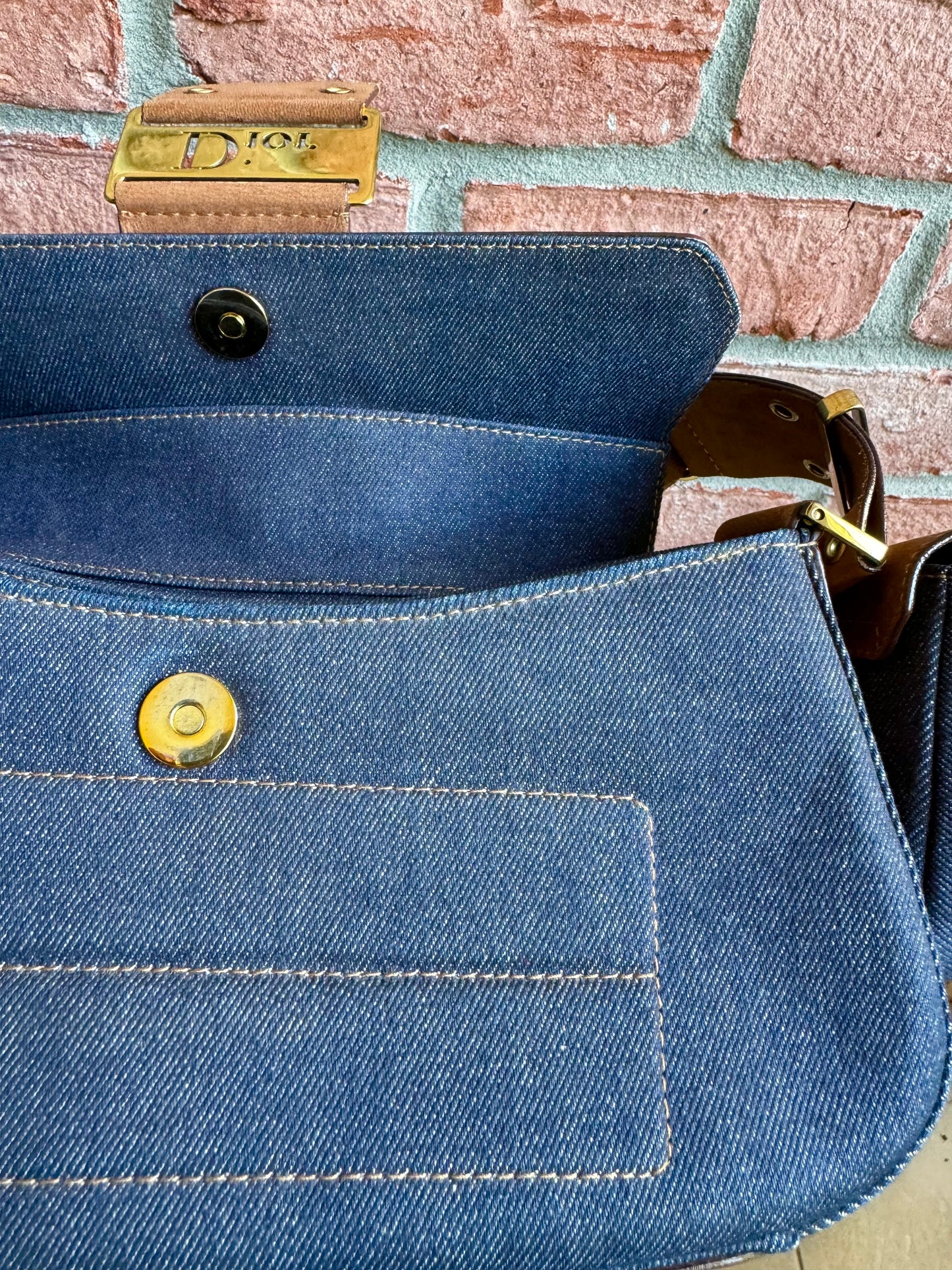 Dior Denim Street Chic Shoulder Bag