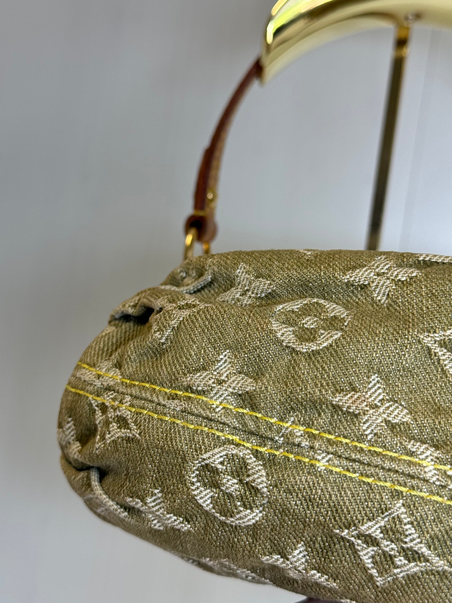 Louis Vuitton Green Monogram Denim Mini Pleaty + Coin Pouch