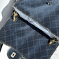 Chanel Denim Paris Dubai Jumbo Pom-Pom Flap