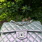 Chanel 21K Small Calfskin Pearl Iridescent Double Flap