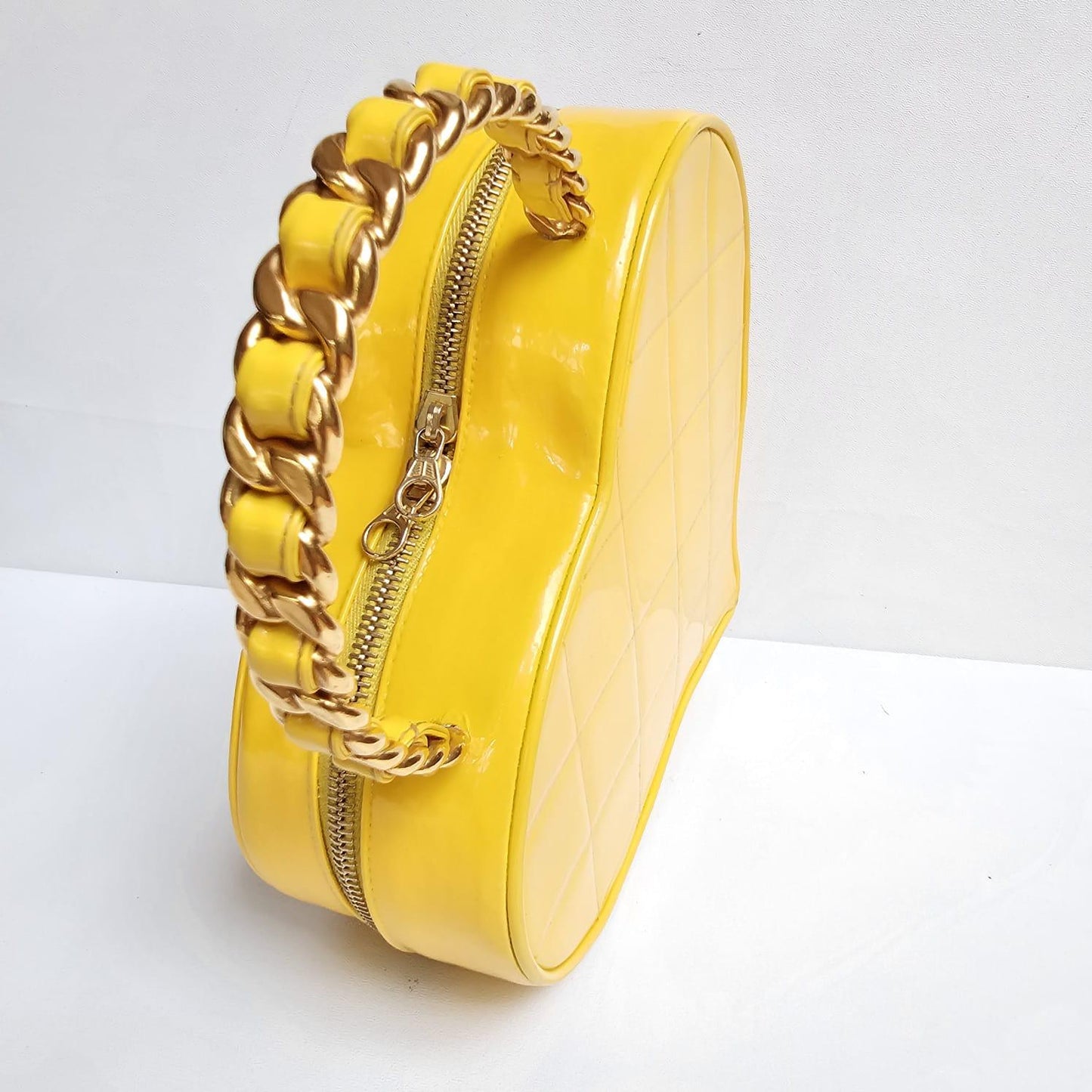 Chanel 1995 CC Yellow Heart Vanity Bag