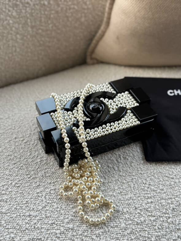 Chanel Pearl Plexiglass Lego Minaudiere
