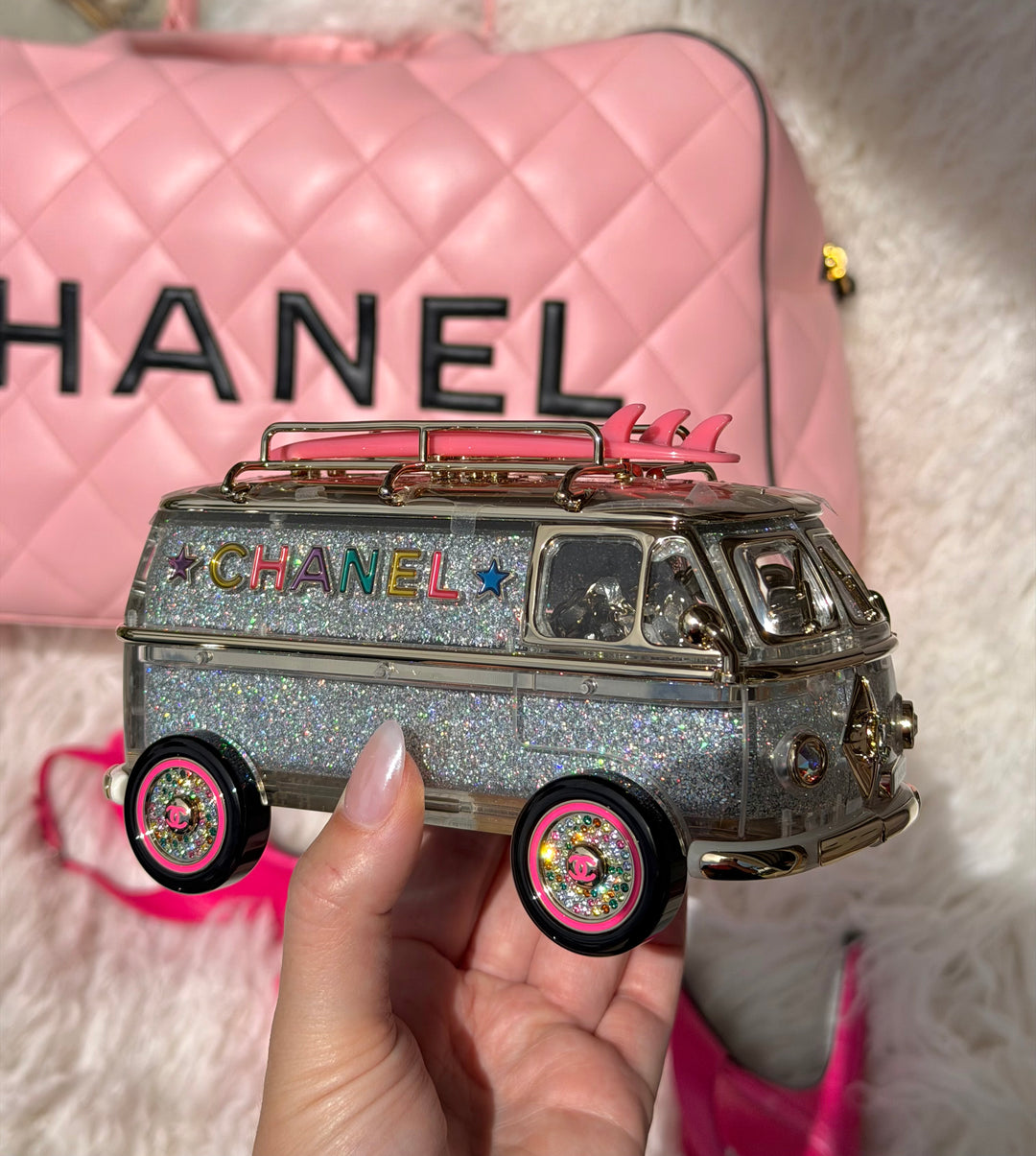 Chanel Hollywood Caravan Minaudière Multicolor Light Gold Hardware 2024