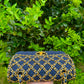 Chanel 2020 Small Woven Chain Blue Tweed Classic Flap