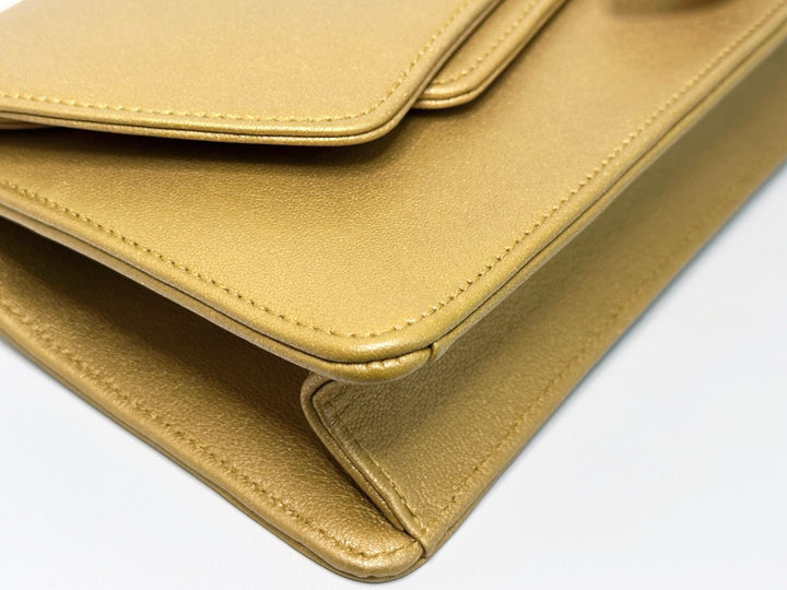 Chanel 19A Gold Egyptian CC Clutch