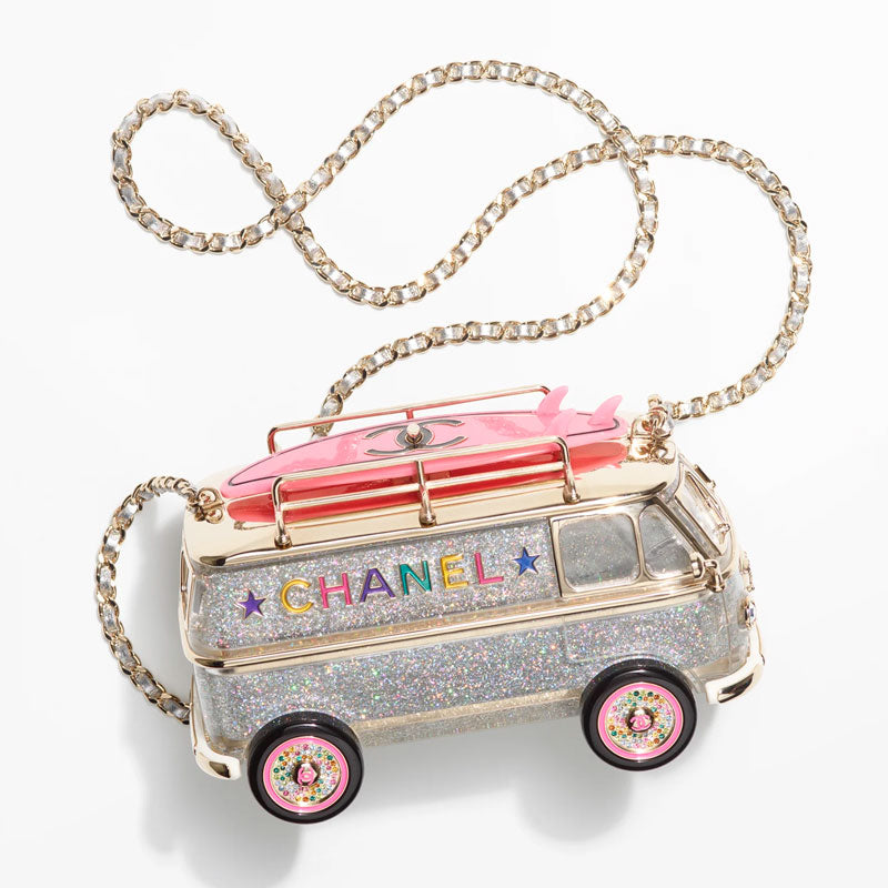 Chanel Hollywood Caravan Minaudière Multicolor Light Gold Hardware 2024