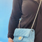 Chanel Denim Quilted Mini Pearl Crush Crossbody Bag