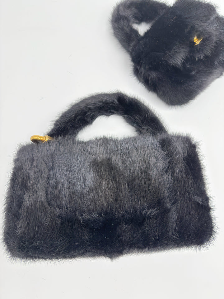 Chanel Vintage RARE Mink Kelly Parent & Child Set