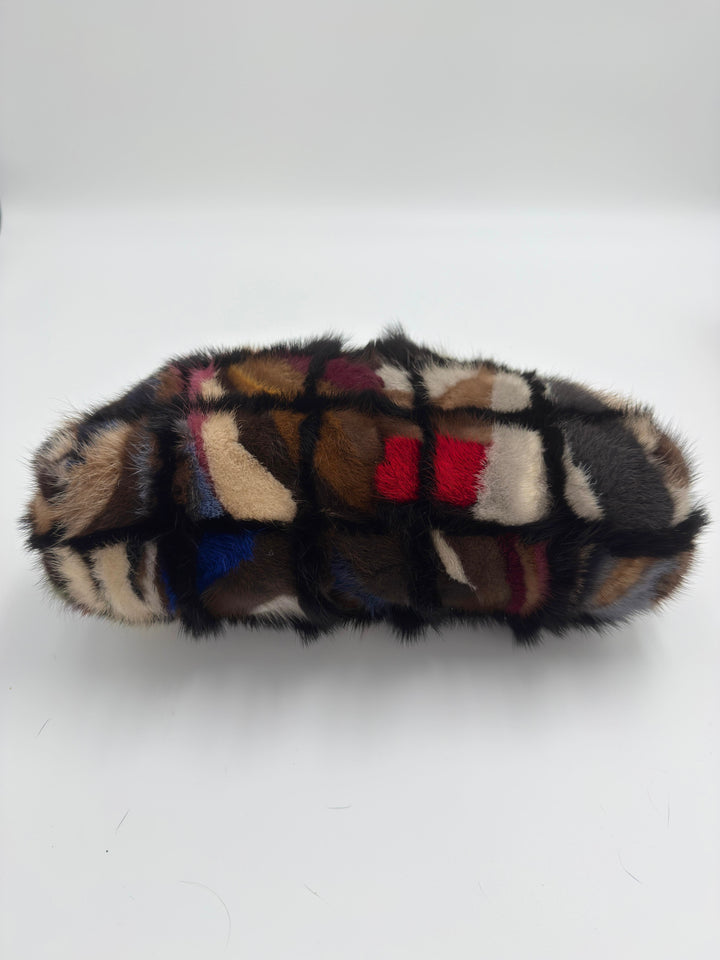 Chanel Multicolor Maxi Mink Fur Single Flap Bag