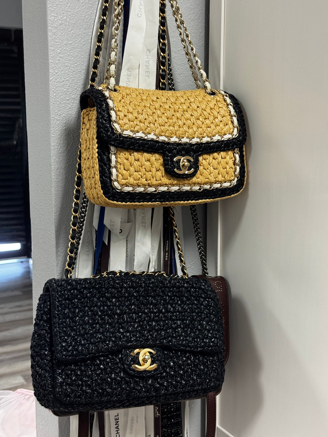 Chanel 24C Venice Beach Medium Braided Raffia Flap Bag