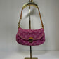 Louis Vuitton Pink Monogram Denim Mini Pleaty + Coin Pouch