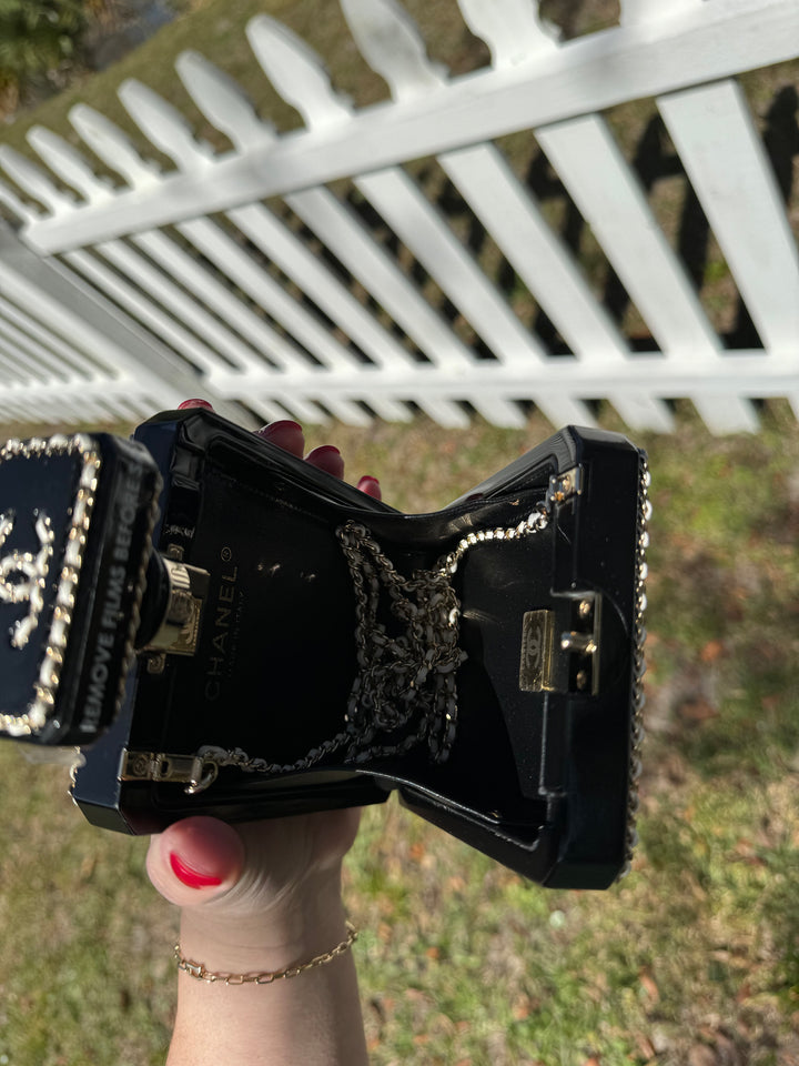 Chanel 22S Quilted Leather Perfume Bottle Minaudiere