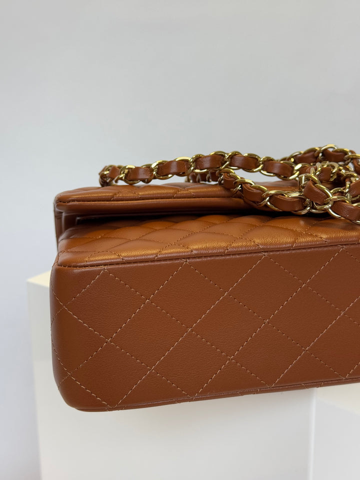 Chanel 21P Caramel Medium Lambskin Flap Bag