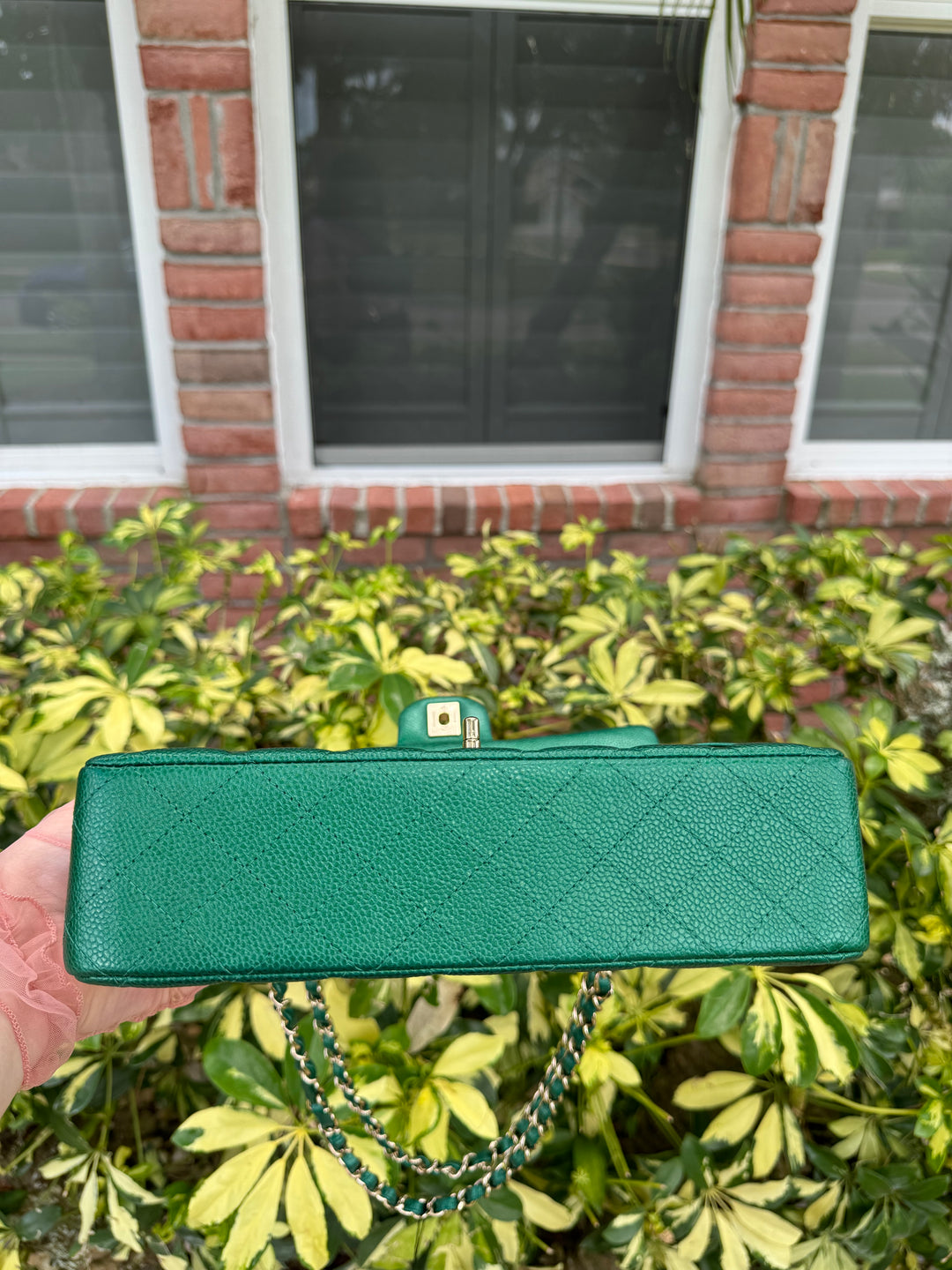 Chanel Classic Medium Double Flap Emerald Green Caviar Gold Hardware 2018