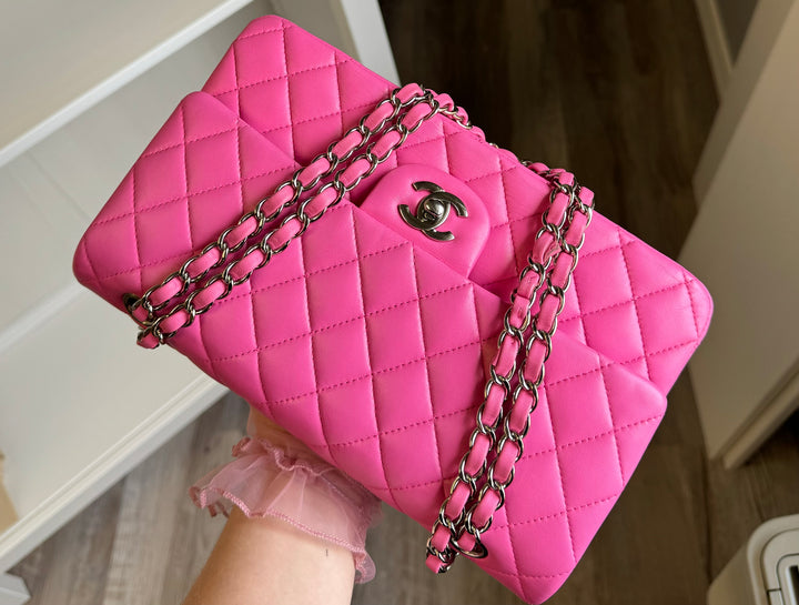 Chanel 21S Pink Neon Lambskin Medium Flap Bag