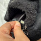 Chanel Medium Black Shearling Coco Neige Flap