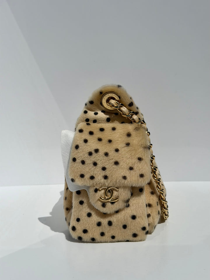 Chanel 25 Mini Handbag Brown Pony Hair Gold Tone Metal Matthieu Blazy Métiers D’Art 2026