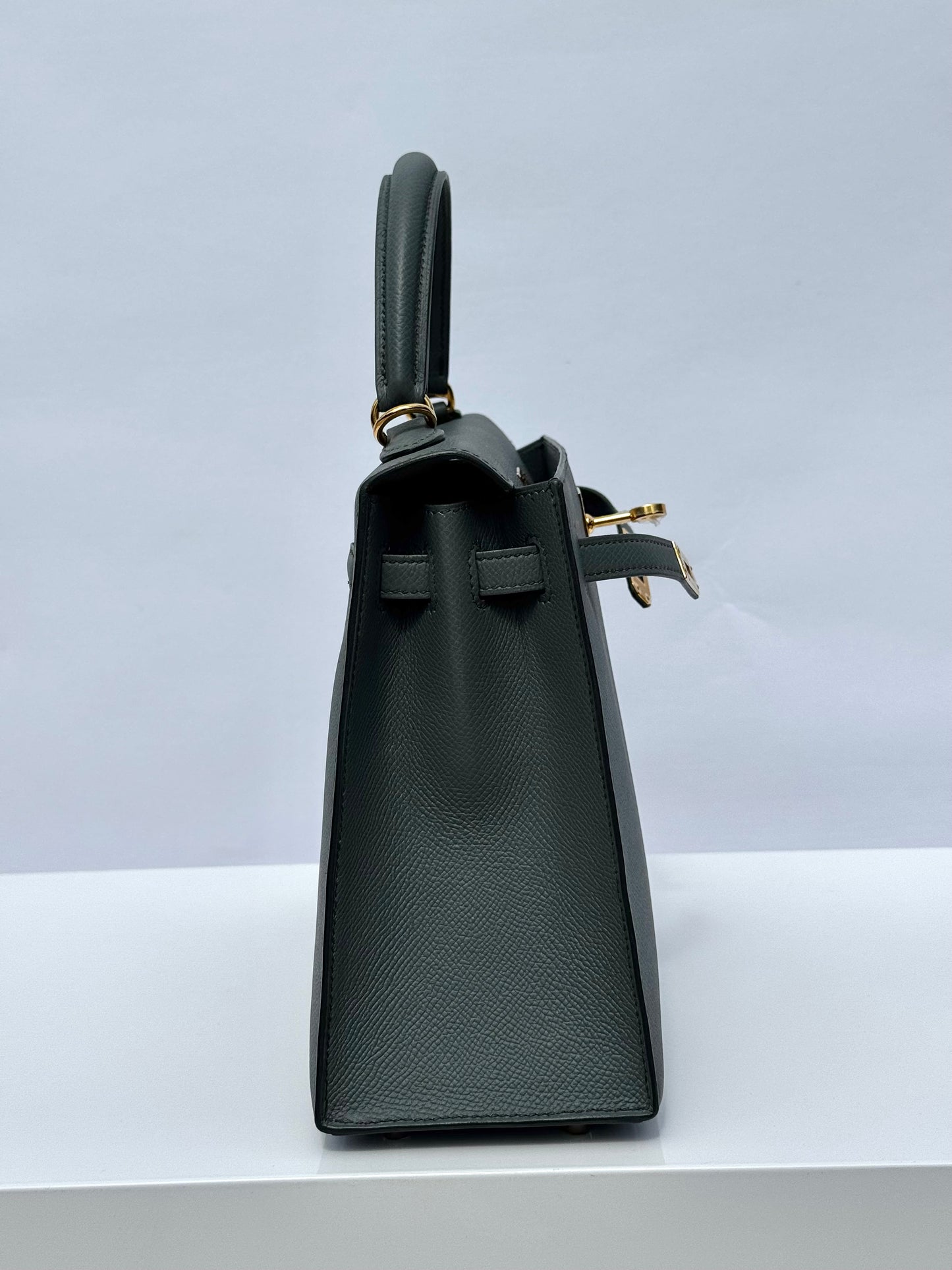 Hermes Vert Amande Epsom Kelly 25 Sellier