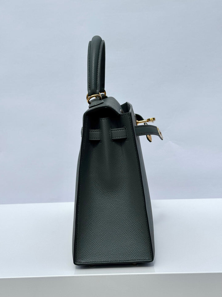 Hermes Vert Amande Epsom Kelly 25 Sellier