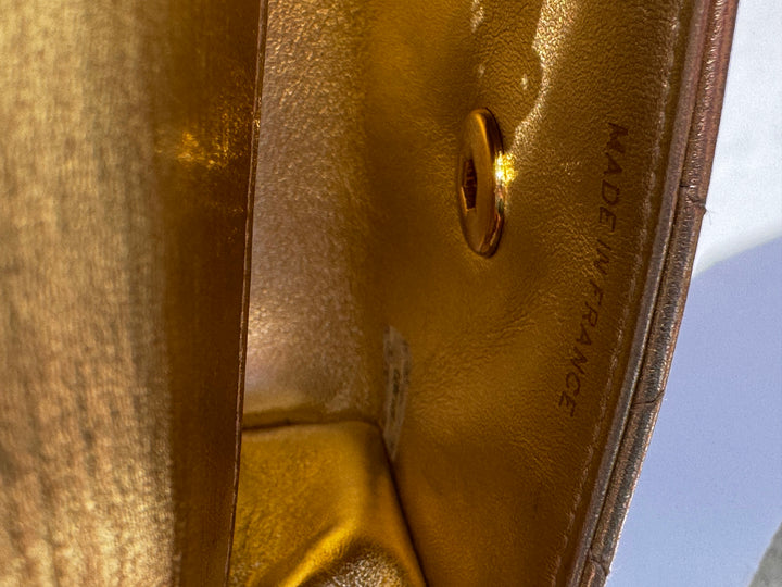 Chanel 1994 Vintage Metallic Gold Extra Mini Flap Bag