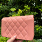 Chanel Rare Small Pink Caviar Diana Flap Bag