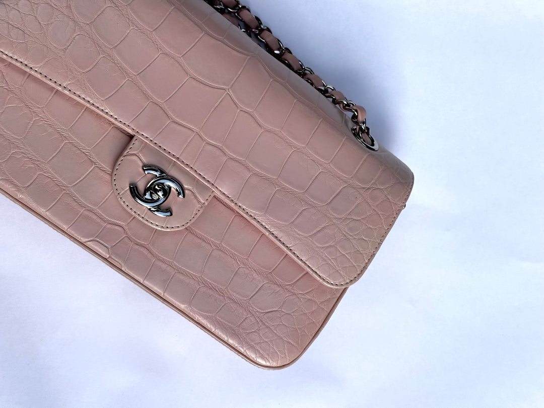 Chanel Bubblegum Pink Alligator Medium Classic Flap Bag