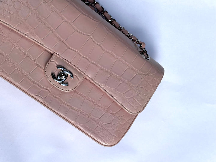 Chanel Bubblegum Pink Alligator Medium Classic Flap Bag