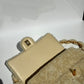 Chanel Ecru Shearling Lambskin Medium CC Chains Flap Bag